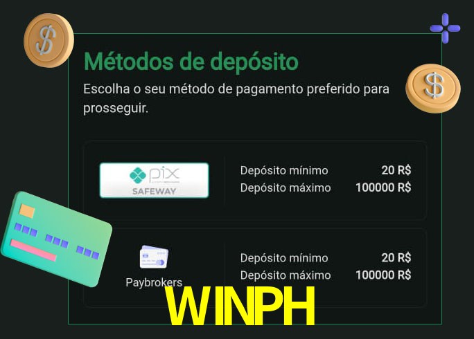 O cassino WINPH oferece uma grande variedade de métodos de pagamento